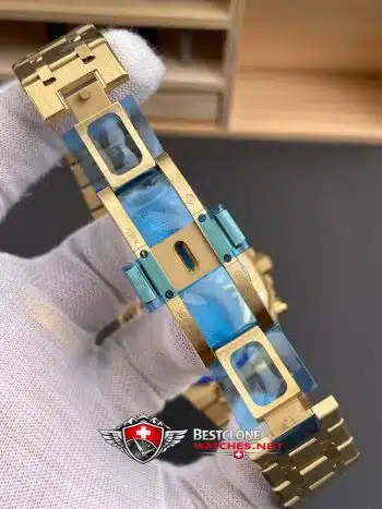 Audemars Piguet Royal Oak Chronograph 26240BA.OO.1320BA.02 Super Clone Watch – Gold Dial Full Gold Bracelet (7)