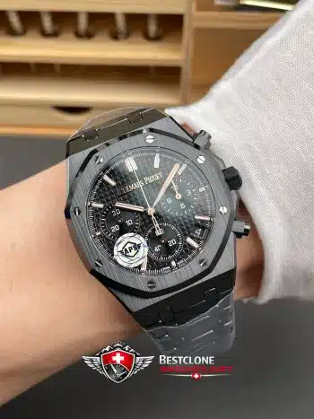 Audemars Piguet Royal Oak Chronograph 26240CE.OO.1225CE.02 Super Clone Watch – Black Ceramic Case & Bracelet (9)