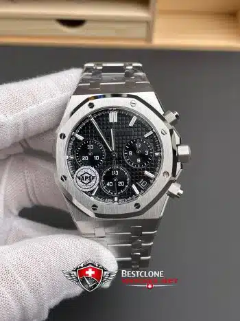 Audemars Piguet Royal Oak Cronógrafo 26240ST.OO.1320ST.06 Reloj Super Clon - Esfera Negra Acero Inoxidable (2)