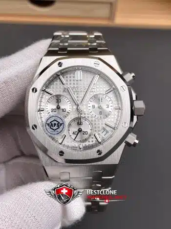 Audemars Piguet Royal Oak Cronógrafo 26240ST.OO.1320ST.07 Reloj Super Clon - Esfera Blanca Acero Inoxidable (3)