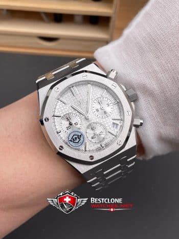 Audemars Piguet Royal Oak Chronograph 26240ST.OO.1320ST.07 Super Clone Watch – White Dial Stainless Steel (9)