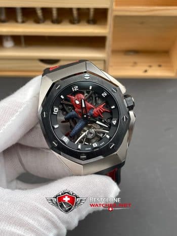 Audemars Piguet Royal Oak Concept 26631IO.OO.D002CA.01 Super Clone Watch – Spider Man Skeleton Dial (2)