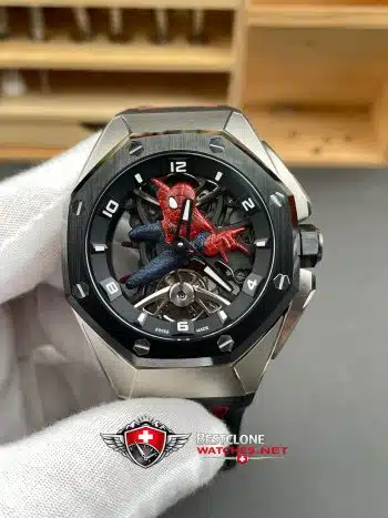Audemars Piguet Royal Oak Concept 26631IO.OO.D002CA.01 Reloj Super Clon - Spider Man Esqueleto Esfera (3)