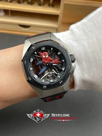 Audemars Piguet Royal Oak Concept 26631IO.OO.D002CA.01 Super Clone Watch – Spider Man Skeleton Dial (9)