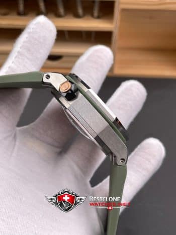Audemars Piguet Royal Oak Offshore 15720st Avocado Green Dial Rubber Strap Super Clone Watch (4)
