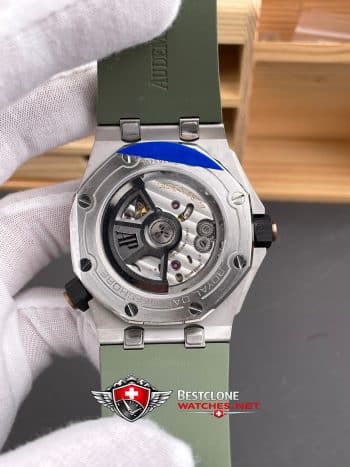Audemars Piguet Royal Oak Offshore 15720st Avocado Green Dial Rubber Strap Super Clone Watch (5)