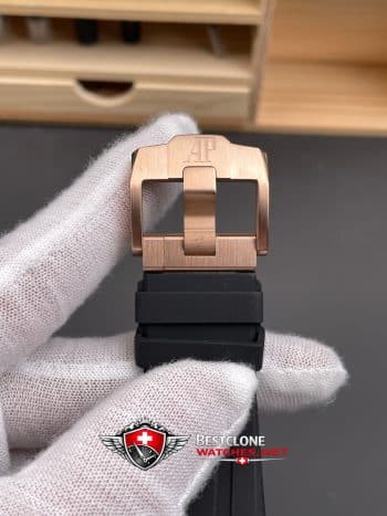 Audemars Piguet Royal Oak Offshore Chronograph 26420RO.OO.A002CA.01 Super Clone Watch – Black & Rose Gold Panda Dial (7)