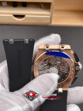 Audemars Piguet Royal Oak Offshore Chronograph 26420RO.OO.A002CA.01 Super Clone Watch – Black & Rose Gold Panda Dial (8)