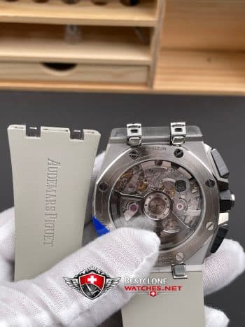 Audemars Piguet Royal Oak Offshore Chronograph 26420SO.OO.A600CA.01 Super Clone Watch – Brown Dial White Rubber Strap (7)