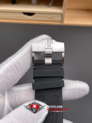 Audemars Piguet Royal Oak Offshore Diver 15703ST.OO.D002CA.01 Super Clone Watch – Black Dial Rubber Strap (7)
