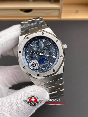 Audemars Piguet Royal Oak Perpetual Calendar 26574ST.OO.1220ST.03 Super Clone Watch – Blue Dial Stainless Steel Bracelet (2)
