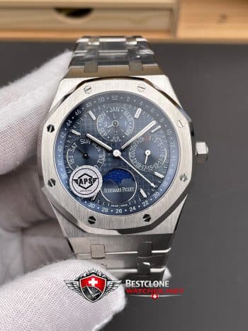 Audemars Piguet Royal Oak Perpetual Calendar 26574ST.OO.1220ST.03 Super Clone Watch – Blue Dial Stainless Steel Bracelet (3)