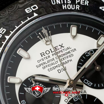 DIW Rolex Daytona Carbon Classic Super Clone Watch – Panda Dial 4130 Edition (1)