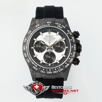 DIW Rolex Daytona Carbon Classic Super Clone Watch – Panda Dial 4130 Edition (4)