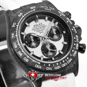 DIW Rolex Daytona Carbon Classic Super Clone – Cream Panda 4130 Edition (4)