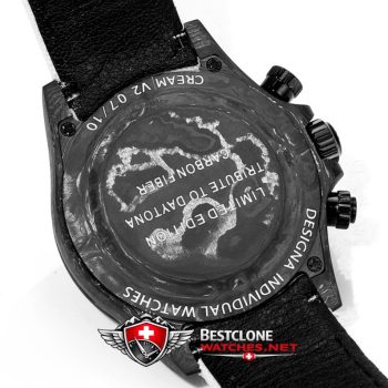 DIW Rolex Daytona Carbon Classic Super Clone – Cream Panda 4130 Edition (7)