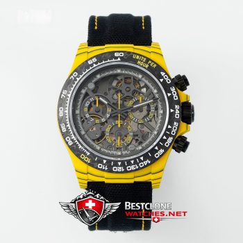 DIW Rolex Daytona Carbon Skeleton Super Clone Watch – Bumblebee 4130 Edition (1)