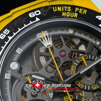 DIW Rolex Daytona Carbon Skeleton Super Clone Watch – Bumblebee 4130 Edition (3)