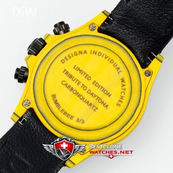 DIW Rolex Daytona Carbon Skeleton Super Clone Watch – Bumblebee 4130 Edition (8)
