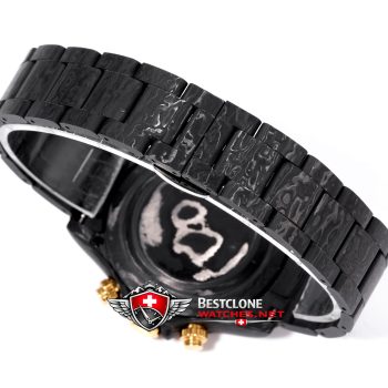 DIW Rolex Daytona Carbon Skeleton Super Clone Watch – Gold Accents 4130 Edition (9)