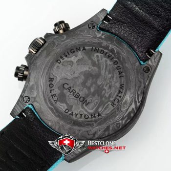 DIW Rolex Daytona Carbon Skeleton Super Clone Watch – Ice Blue Custom 4130 Edition (1)