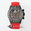 DIW Rolex Daytona Carbon Skeleton Super Clone Watch – Racing Red 4130 Edition (1)