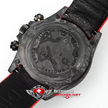 DIW Rolex Daytona Carbon Skeleton Super Clone Watch – Racing Red 4130 Edition (4)