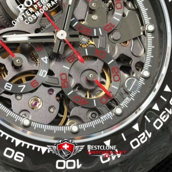 DIW Rolex Daytona Carbon Skeleton Super Clone – Custom 4130 Edition (3)