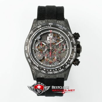DIW Rolex Daytona Carbon Skeleton Super Clone – Custom 4130 Edition (6)