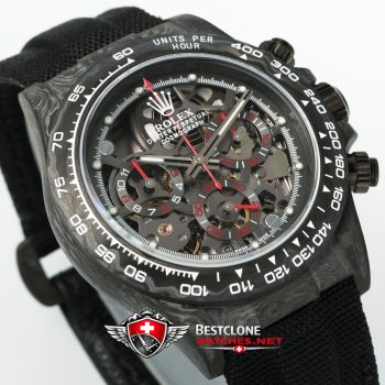 DIW Rolex Daytona Carbon Skeleton Super Clone – Custom 4130 Edition (7)