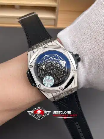 Hublot Big Bang Ref. 418.NX.1107.RX.MXM19 11 Super Clon Reloj - Esqueleto Dial Titanio Caja Replica (9)