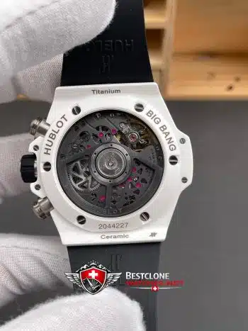 Hublot Classic Fusion Ref. 525.HI.0170.RW.ORL21 Super Clone Watch – White Ceramic Skeleton Chronograph (5)