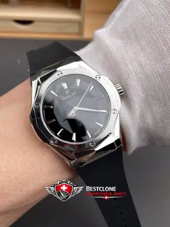 Hublot Classic Fusion Ref. 550.NS.1800.RX.ORL19 Super Clone Watch – Black Dial Stainless Steel (9)