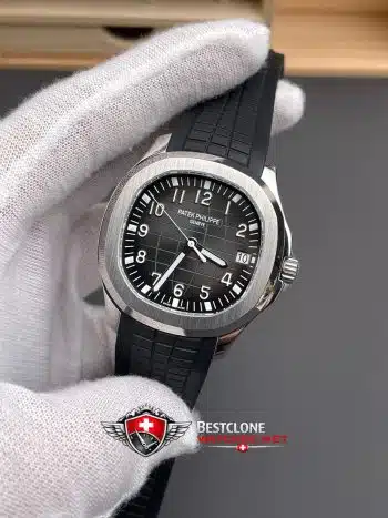 Patek Philippe Aquanaut 5167A 001 Super Clone Watch – 11 Replica Black Dial Steel (2)
