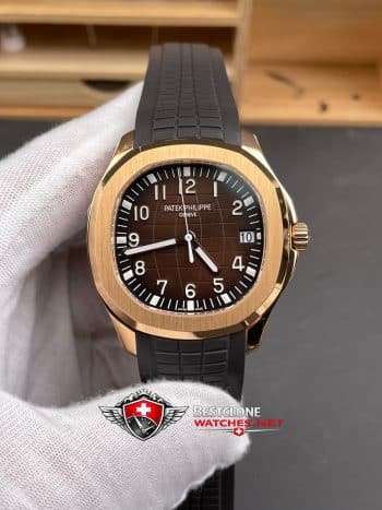 Patek Philippe Aquanaut 5167R 001 Super Clone Watch – 11 Replica Rose Gold Brown Dial (3)
