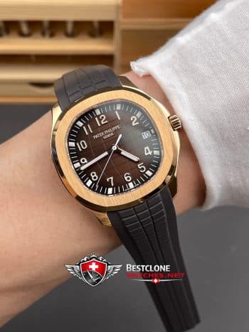 Patek Philippe Aquanaut 5167R 001 Super Clone Watch – 11 Replica Rose Gold Brown Dial (9)