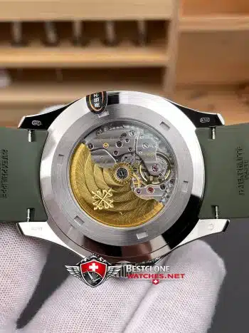 Patek Philippe Aquanaut 5168G 010 Super Clone Watch – 11 Replica Green Dial Rubber Strap (5)