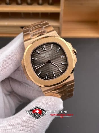 Patek Philippe Nautilus 57111R 001 Super Clone Watch – Brown Dial Rose Gold Classic Automatic (2)