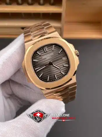 Patek Philippe Nautilus 57111R 001 Super Clone Watch – Brown Dial Rose Gold Classic Automatic (2)