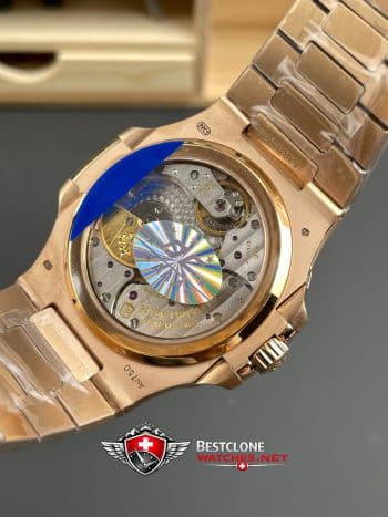 Patek Philippe Nautilus 57121R 001 Super Clone Watch – Brown Dial Rose Gold Moonphase Power Reserve (5)