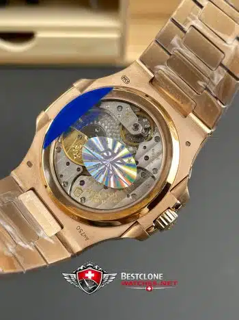 Patek Philippe Nautilus 57121R 001 Super Clone Watch – Brown Dial Rose Gold Moonphase Power Reserve (5)