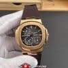 Patek Philippe Nautilus 5712R 001 Super Clone Watch – Brown Dial Rose Gold Rubber Strap Moonphase Power Reserve (1)