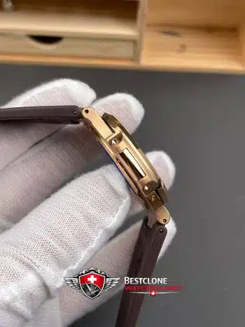 Patek Philippe Nautilus 5712R 001 Super Clone Watch – Brown Dial Rose Gold Rubber Strap Moonphase Power Reserve (4)