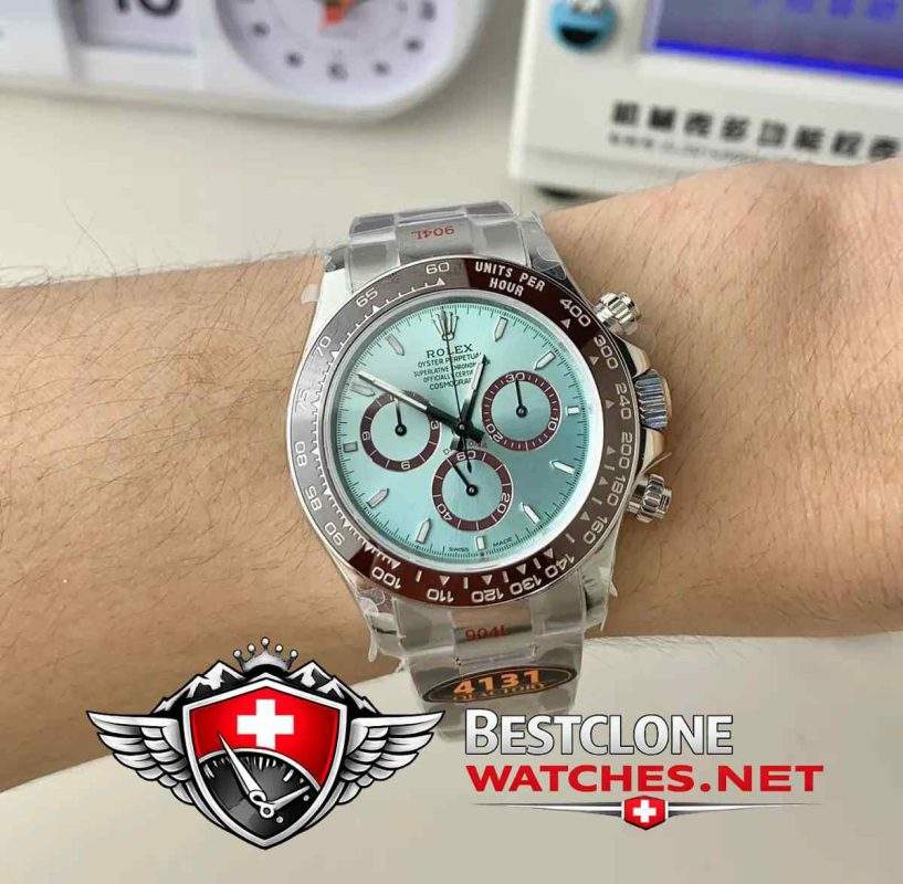 QF Ice Blue Daytona Wrist Shot (On Wrist View)