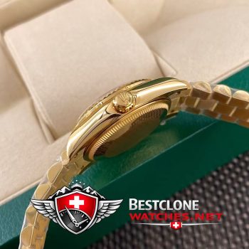 Real photos of the Rolex Datejust 31mm Ref 278278 0049 Red Dial Diamond Super Clone Watch (4)