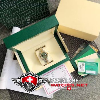 Real photos of the Rolex Datejust 31mm Ref m278273 0030 Green Dial Diamond Watch (3)