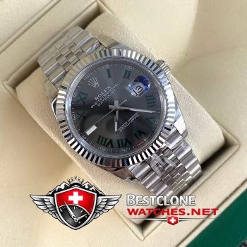 Real photos of the Rolex Datejust 41mm Ref m126334 0022 Wimbledon Super Clone Watch (4)