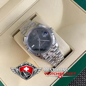 Real photos of the Rolex Datejust 41mm Ref m126334 0022 Wimbledon Super Clone Watch (5)