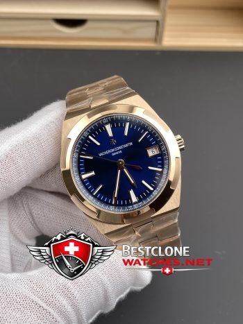 Real photos of the Vacheron Constantin Overseas 41mm Rose Gold Dial Ref 4520V210R B705 Super Clone Watch (1)