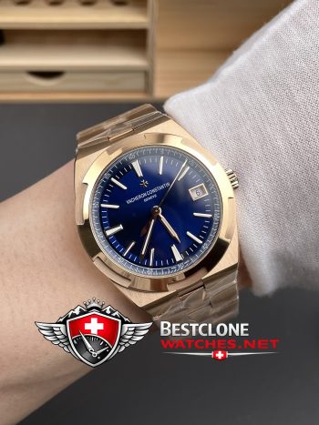 Real photos of the Vacheron Constantin Overseas 41mm Rose Gold Dial Ref 4520V210R B705 Super Clone Watch (8)